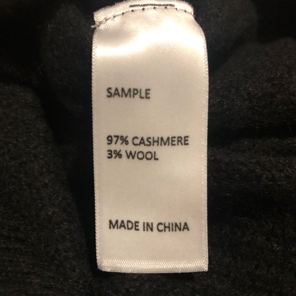 Frame Cashmere Bell Cuffs Crew Neck Ribbed Sweater In Black. NWT! Sz S - Picture 7 of 7